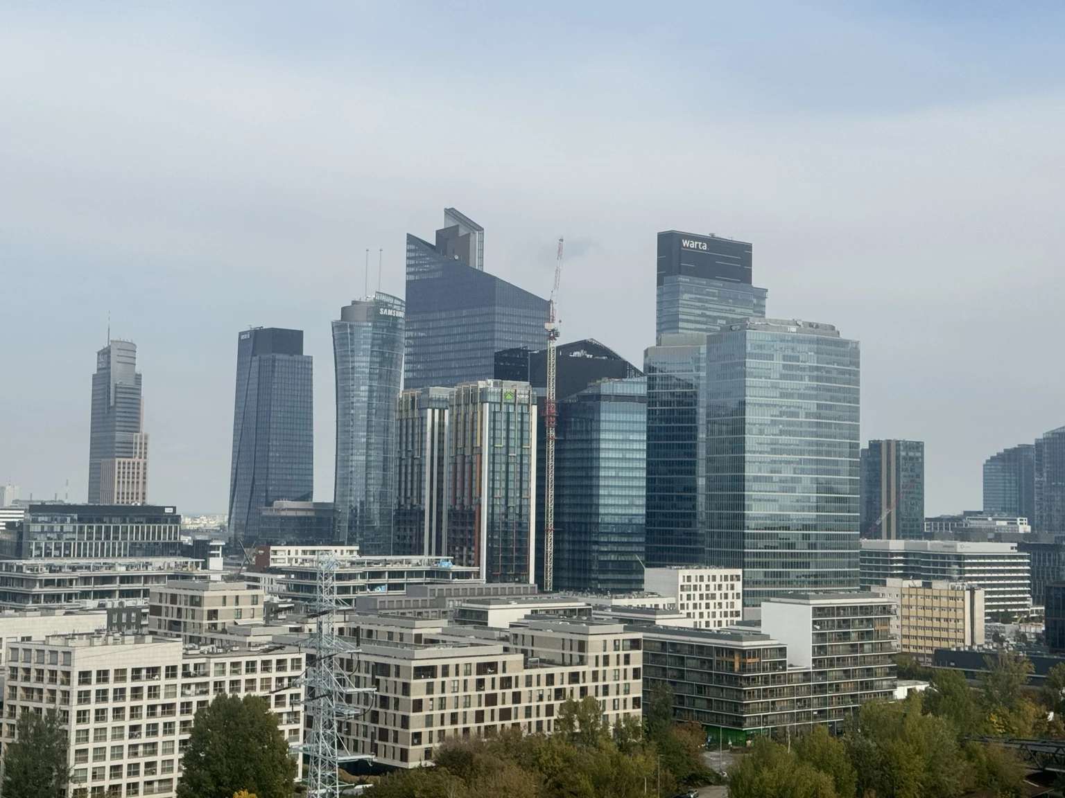 Panorama warszawskich biurowców